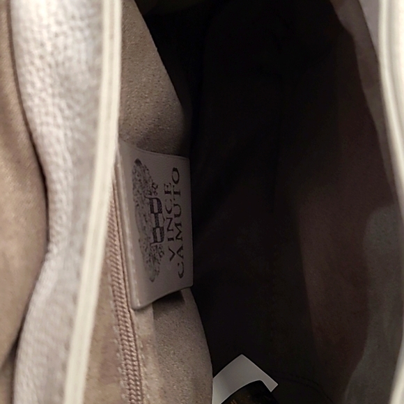 Vince Camuto "Lenka" Colorblock Leather Crossbody Bag, color White Swan, NWT - Picture 5 of 6